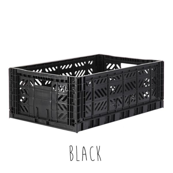 Storage . Folding Crate - Maxi / Various Colours - Black